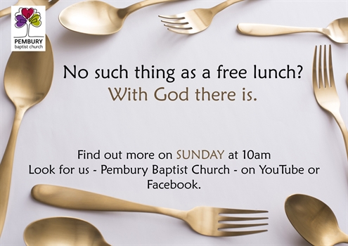 No such thing as a free lunch With God there is